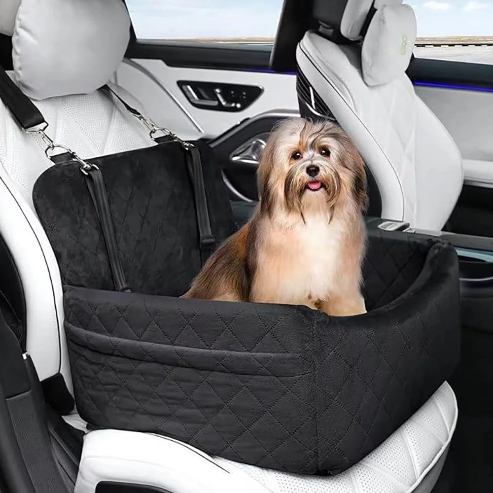 Pet Car Seat Kennel Puppy Cat Out Seat Mat Removable Washable Anti-Slip Base Front and Rear Row Dog Out Safety Seat Travel Nest